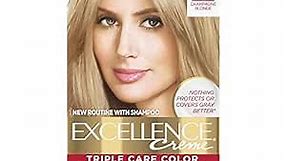 L'Oreal Paris Excellence Creme Permanent Triple Care Hair Color, 8.5A Champagne Blonde, Gray Coverage For Up to 8 Weeks, All Hair Types, Pack of 1