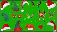 Christmas Hat green screen|green screen Christmas hat|Santa Claus hat|santa Christmas Hat|Santa cap
