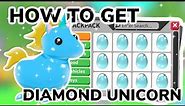 How to get a DIAMOND UNICORN In ADOPT ME ROBLOX | HATCHING A DIAMOND EGG