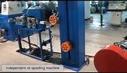 electrical cable spooler re-spooling machine