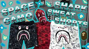 Bape Space Camo Shark Sweat Shorts Review!!! | A Bathing Ape