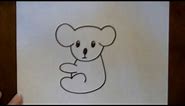 How to Draw a Koala Cartoon Simple Beginners Tutorial