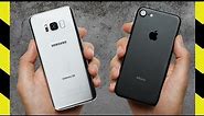 Galaxy S8 vs. iPhone 7 Drop Test!