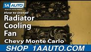 How to Replace Radiator Cooling Fan 00-03 Chevy Monte Carlo