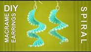 Macrame Spiral Earrings / DIY Tutorial