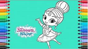 Coloring Shimmer Ready For Ballet | Shimmer and Shine Coloring Pages