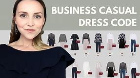 The business casual dress code: capsule wardrobe example.