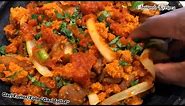 How To Make Famous Gari Jollof "Ghana Gari Fortor/Foto. Super Delicious!!