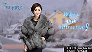 ELFJOY Faux Fox Fur Shawl - Fur Coat- Warm and Attractive
