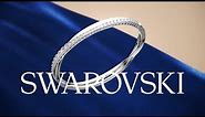 SWAROVSKI - Twist Rows Bangle Bracelet with White Crystals