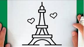 HOW TO DRAW THE EIFFEL TOWER | CUTE DRAWING