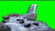waterfall on green screen free stock footage
