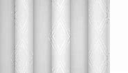Deconovo Geometric Pattern Silver Print Curtains, Room Darkening Curtain Panels for Living Room, Soundproof Window Drapes (Silver Grey, 52W x 72L Inch, Set of 2)