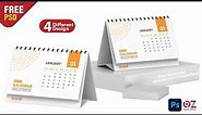 Desk Calendar Mockup Design || Desk Table Calendar Mockup in Photoshop || Ozzie Offical