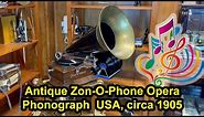 Very Rare Antique Zonophone Opera Phonograph-- Gramophone. USA Circa 1905 (GR-E-035)