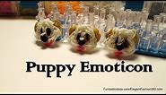 Rainbow Loom Puppy dog Face/Emoji/Emoticon Charm - How to