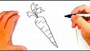 How to draw a Carrot | Carrot Easy Draw Tutorial
