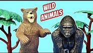 Zoo Toy Wild Animals 3D Puzzles Set Build Review - Gorilla Brown Bear