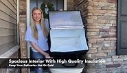 Insulated Food Delivery Bag with Cup Holders/Drink Carriers Premium, For Doordash, Uber Eats, Grubhub, Pizza Bag, Catering, Beverage, Commercial Quality (XL Pro)