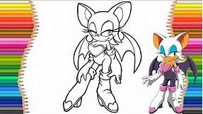 Rouge the Bat | Sonic The Hedgehog | How to Draw & Coloring Pages & Kids Songs