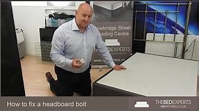 How to fix a headboard Bolt.