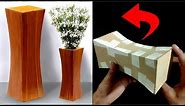 How to make Flower Vase with cardboard | DIY Vase | DIY Cardboard Vase
