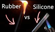 Rubber vs Silicone Burn Test