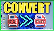 How to Convert png to ico without losing quality | No Software |