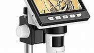 4.3" Coin Microscope - Aopick LCD Digital Microscope 1000X, 1080P USB Coin Magnifier for Error Coins with 8 Adjustable LED Lights, PC View, Compatible with MacOS Windows
