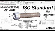 Allen Screw ISO 4762 Metric Standards Equation Modeling in SolidWorks