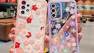 For Samsung Galaxy A23 Clear Flower Phone Case for Women