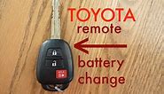 How to ● Toyota Key Fob Remote Keyless Battery Change/Replace