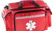 Primacare KB-1088 EMT First Responder Trauma Bag | Empty Deluxe EMS Shoulder Bag | Professional First Aid Kit Bag with 4 Large Compartments for Emergency Medical Supplies