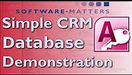 Simple CRM Access Database Demonstration
