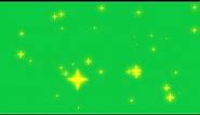 Sparkling Gold Stars Overlay Green Screen Effect Motion Graphics 4K 30fps Copyright Free