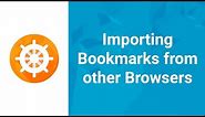 Avast SafeZone Browser: Importing Bookmarks from other Browsers