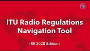 ITU Radio Regulations Navigation Tool