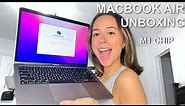 M1 MACBOOK AIR UNBOXING + SET UP 2022 | Space grey 13”