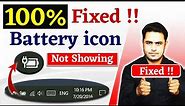 How to fix battery icon missing from taskbar windows 10 | laptop not showing battery icon