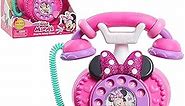 Just Play Disney Junior Minnie Mouse Ring Me Rotary Phone with Lights and Sounds, Pretend Play Phone for Kids