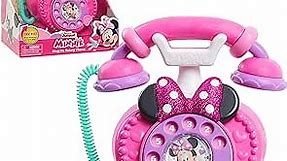 Disney Junior Minnie Mouse Ring Me Rotary Pretend Play Phone with Lights and Sounds, Kids Toys for Ages 3 Up by Just Play