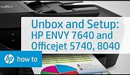 Setting Up and Installing the HP ENVY 7640 and Officejet 5740, 8040 Printers | HP