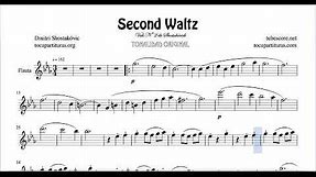 Second Waltz by Shostakovich Sheet Music for Flute