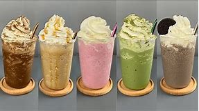 10 Homemade Starbucks Frappuccino | Java Chip Frappucino, Caramel Frappuccino, Strawberyy Frappucino