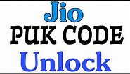 जिओ पुक कोड खोले.How to unlock jio PUK code