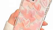 Love Heart Graffiti Cute Silicone Case for Women Girls Compatible with iPhone Case (Pink,iPhone 14)