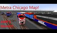 Metra trains in Chicago Rolling Line map! Train for kids by a kid!