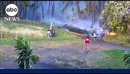 Security video appears to show what triggered deadly Maui fire l GMA