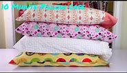 10 Minute Pillow Case | 4 Easy Ways | The Sewing Room Channel