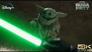 Luke Gives Grogu Yoda's Lightsaber (4K UHD 60 FPS)